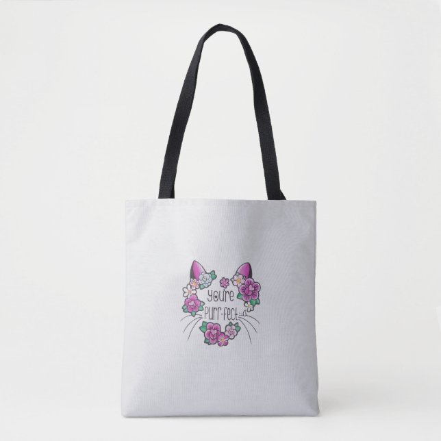Sac fourre-tout avec des imprimés floraux inspirés (Devant)