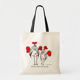 Sac fourre-tout avec dessin animé et slogan de l'