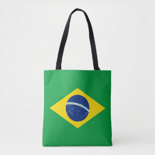 Sac fourre-tout avec drapeau brésilien patriotique