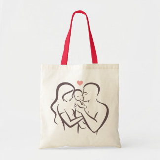 Sac fourre-tout avec imprimé "famille"