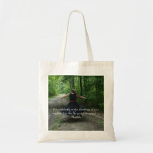 Sac fourre-tout avec la citation de Thoreau et la
