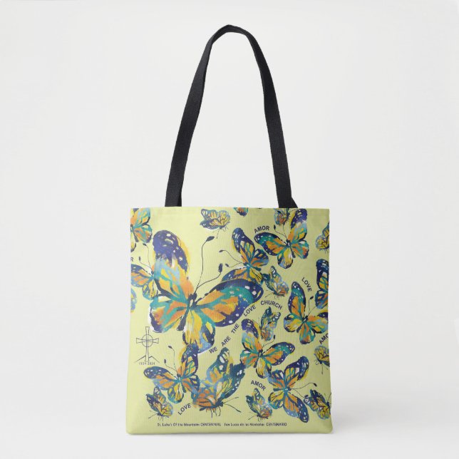 Sac fourre-tout avec Mariposas Designs et Love (Devant)