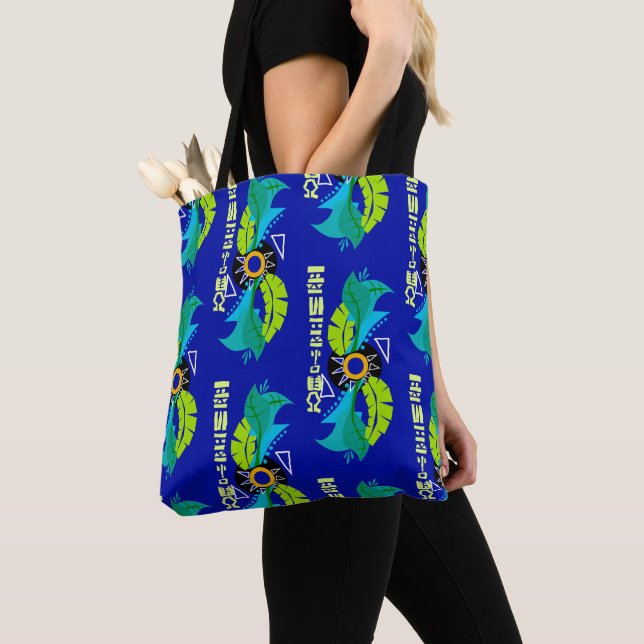 Sac fourre-tout avec motif en tissu ankara de styl (De près)