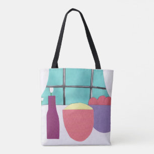 Sac fourre-tout avec scène cuisine