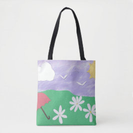Sac fourre-tout avec scène extérieure