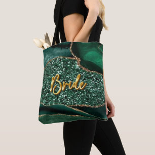 Sac fourre-tout avec texte 3D Agate Glitter Ocean