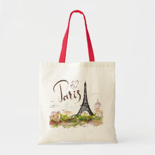 Sac fourre-tout avec un imprimé de la Tour Eiffel