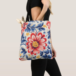 Sac fourre-tout avec un motif floral vibrant avec
