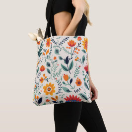 Sac fourre-tout avec un motif floral vif