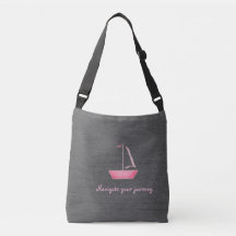 sac fourre-tout avec voilier rose