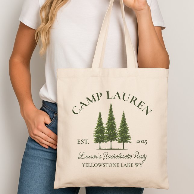 Sac fourre-tout Bach Camp, Bachelorette Personnali (bach camp tote bag, bride camp tote, custom bachelorette gift, bachelorette party favor, bridal gift)