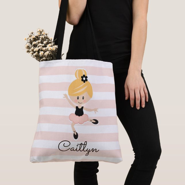Sac fourre-tout Ballerina Rose Personnalisé Cheveu (De près)