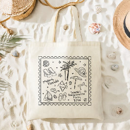 Sac fourre-tout Beach Bachelorette – Design rétro 