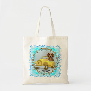 Sac fourre-tout Beagle conduisant une voiture
