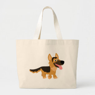 Sac fourre-tout berger allemand mignon caricature