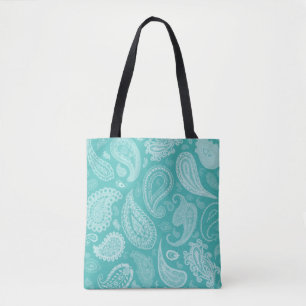 Sac fourre-tout blanc à concepteur de Paisley par