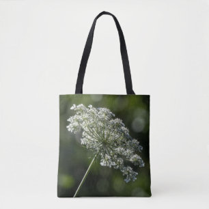 Sac fourre-tout blanc à fleur sauvage de dentelle