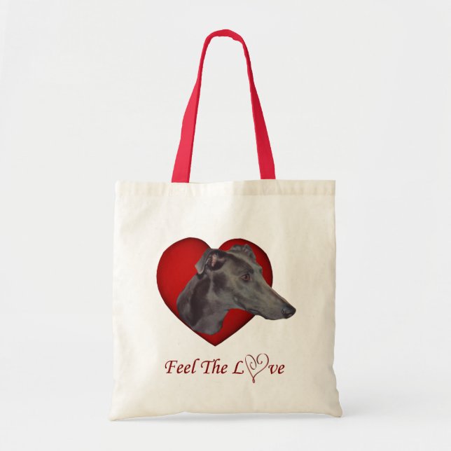 Sac fourre-tout bleu à chien de coeur d'amour de (Devant)