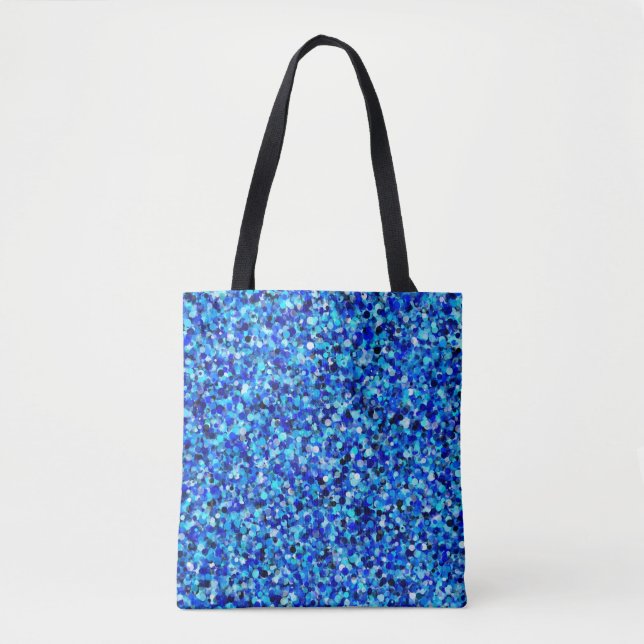 Sac fourre-tout bleu à milieu de point (Devant)