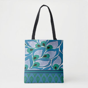 Sac fourre-tout bleu à Nouveau d'art de Hostas