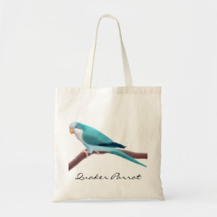 Sac fourre-tout bleu à perroquet de quaker