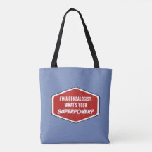 Sac fourre-tout bleu personnalisé de superpuissanc