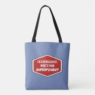 Sac fourre-tout bleu personnalisé de superpuissanc