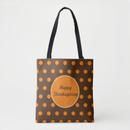 Sac fourre-tout bon thanksgiving (Brown et orange)