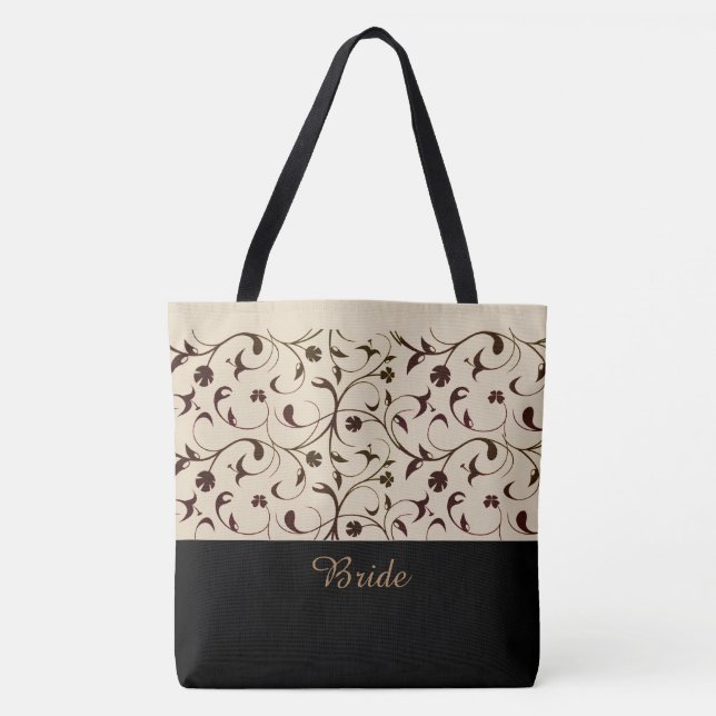 Sac fourre-tout Bride Parchemins Beige & Brown (Devant)