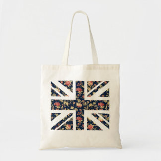 Sac fourre-tout britannique floral à drapeau