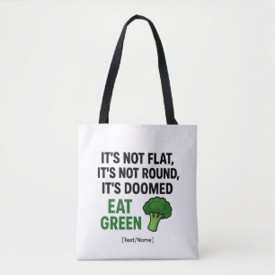 Sac fourre-tout brocoli drôle avec texte/nom à ajo