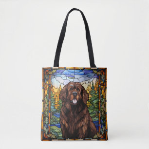 Sac fourre-tout Brown de chiens de Terre-Neuve