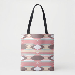Sac fourre-tout Brown, Mauve & Vert Aztèque