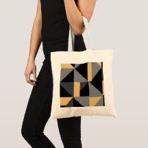 Sac fourre-tout Budget Géométrique Noir, Gris et O