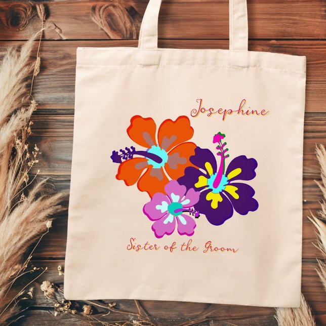 Sac fourre-tout cadeau de la fête nuptiale Hibiscu (Créateur téléchargé)
