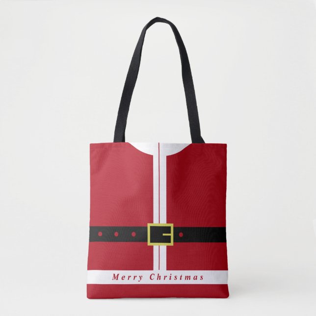 Sac fourre-tout cadeau de Noël Père Noël Drôle (Devant)