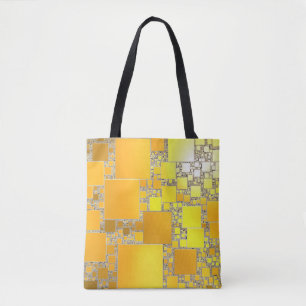 Sac fourre-tout carré jaune et orange