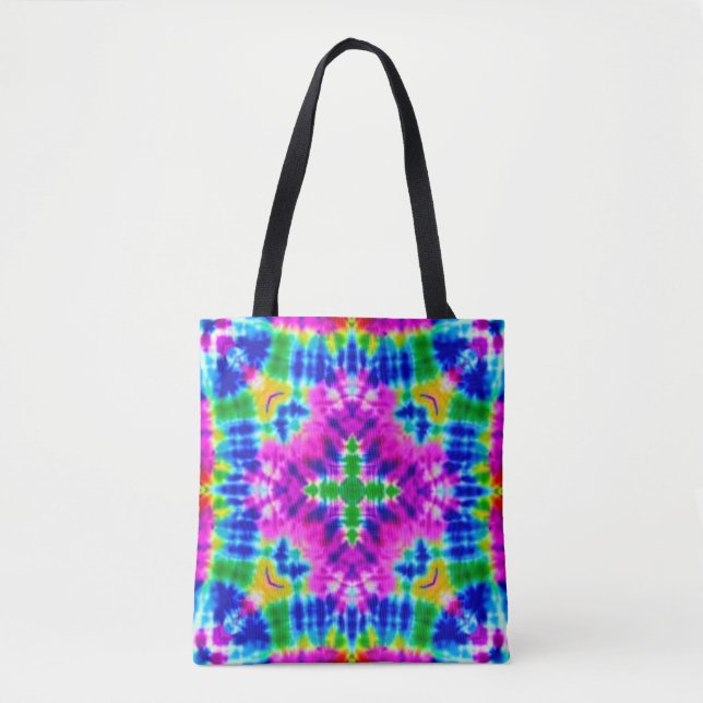 Sac fourre-tout carré Tie Dye (Devant)