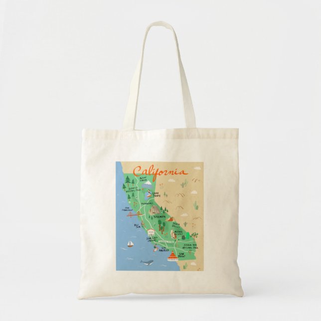Sac fourre-tout cartographique de Californie (Devant)
