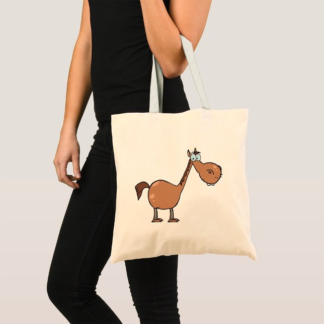 Sac fourre-tout Cartoon Horse (Créateur téléchargé)