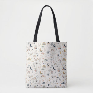 Sac fourre-tout céleste Boho Lune et étoiles neu