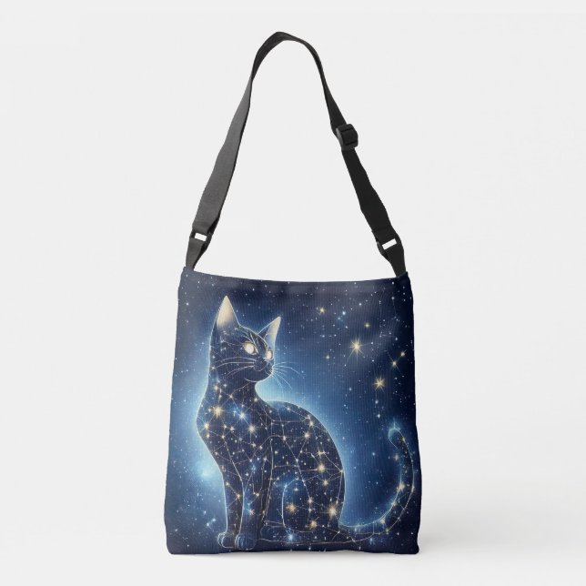 Sac fourre-tout Céleste - Feline mystique étoile (Dos)