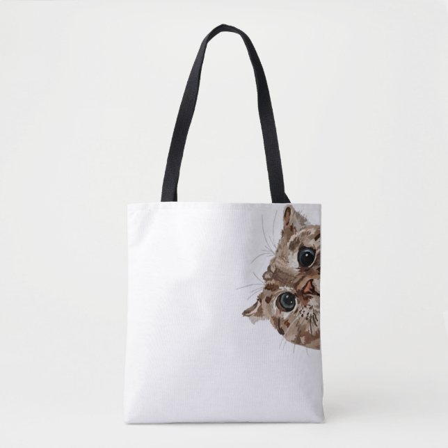 Sac fourre-tout chat amusant (Devant)