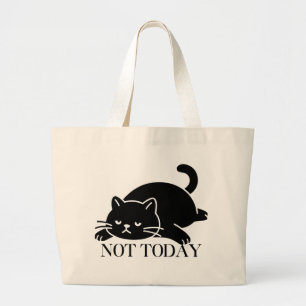 Sac fourre-tout chat pas aujourd'hui design d'art 