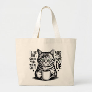 Sac fourre-tout chat sarcastique drôle – J'aime le