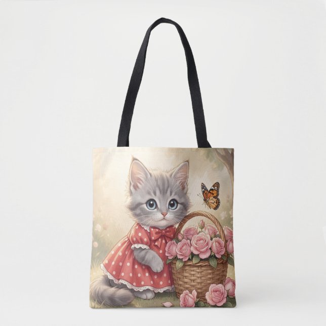 sac fourre-tout chaton adorable (Devant)