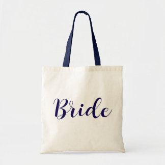 Sac fourre-tout Chic Bride avec écriture cursive –