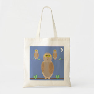 Sac fourre-tout - Chouettes sous lune