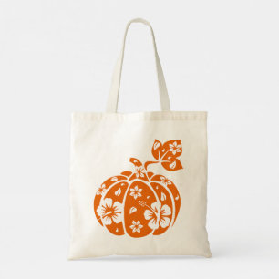 Sac fourre-tout Citrouille floral Halloween
