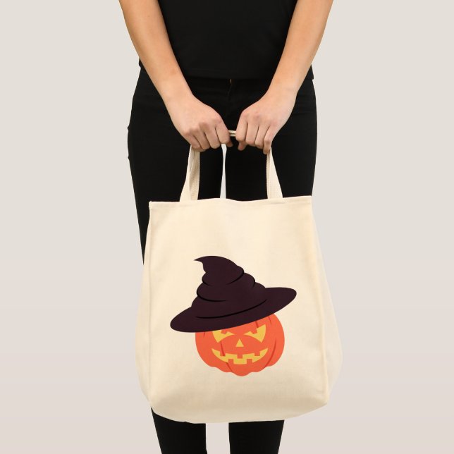 Sac fourre-tout Citrouille Orange Retro - Inspiré  (Devant (produit))